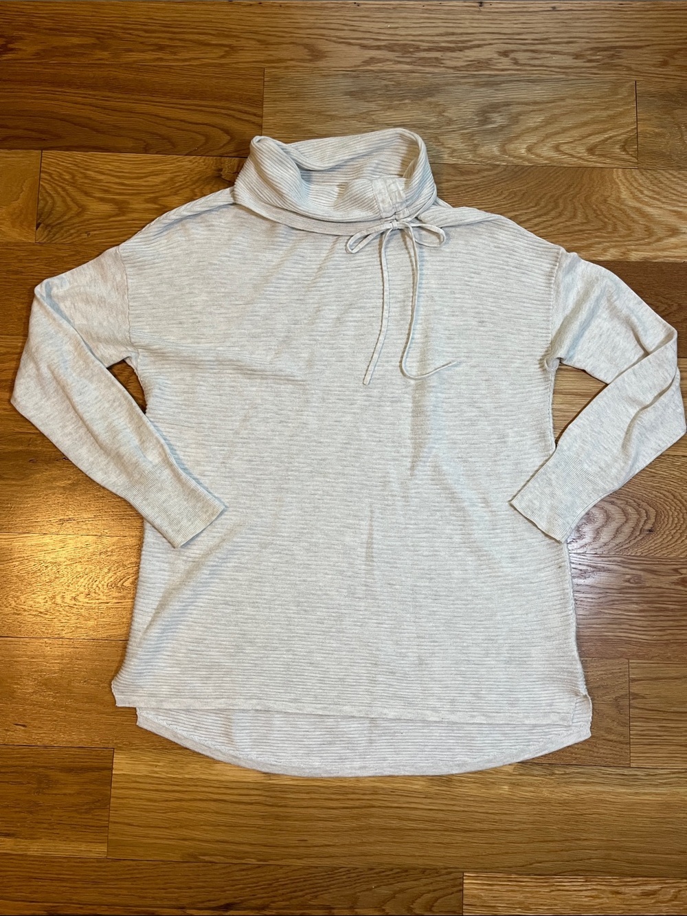 Akini Drawstring Cowl Neck Sweater, Size Medium